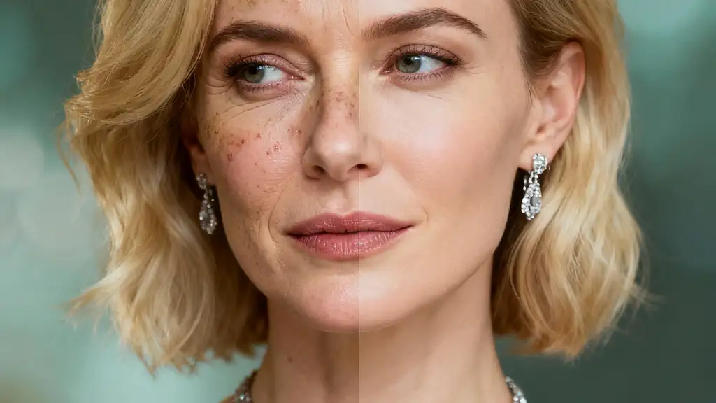 Chemický peeling pred a po ošetrení